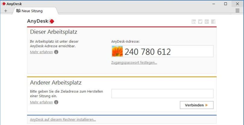 AnyDesk starten